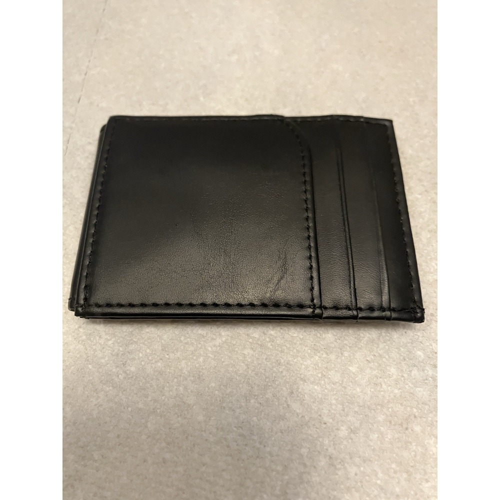 Goodfellow Leather Black Bifold Men's Magnetic Wallet Folding Solid Style NWOT